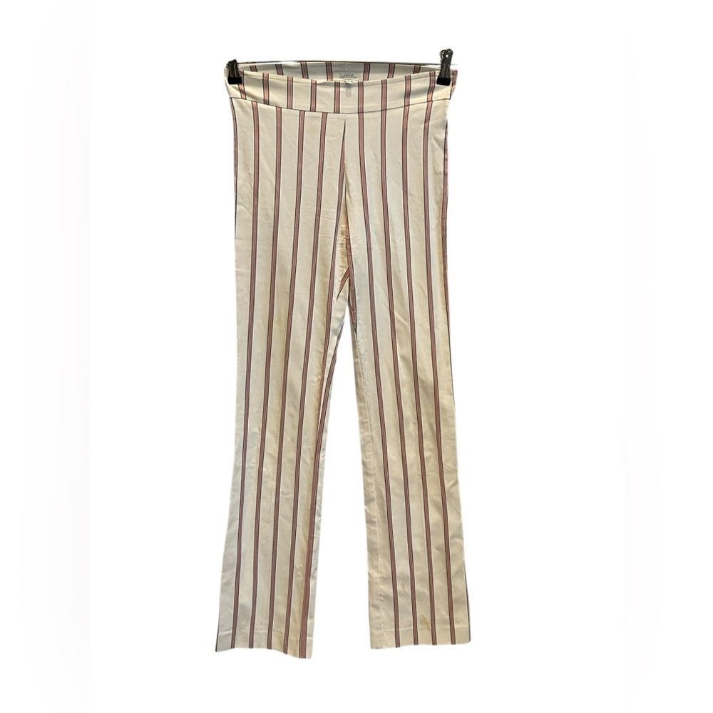 Avenue Montaigne woman’s Striped Cream and Brown Pants size:0